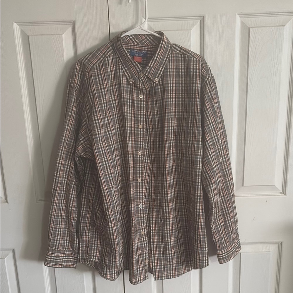 Puritan Brown Plaid Casual Button-Down Shirt